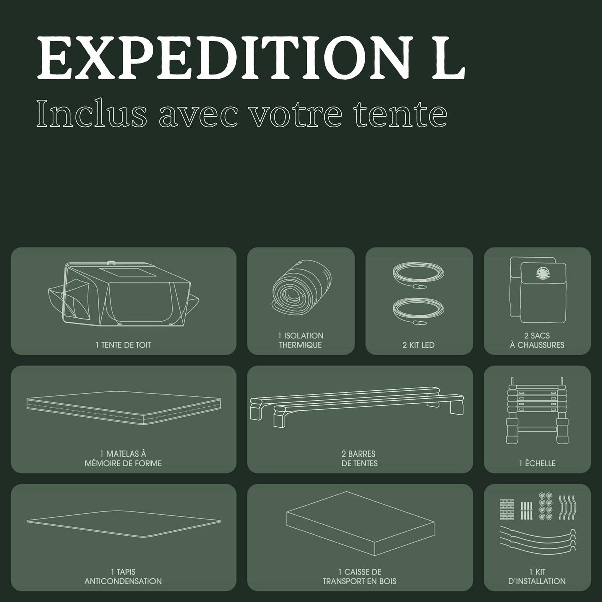Tente de Toit Expedition L – Go Overland Canada - 3/4 Places - BYD Shark 2024+