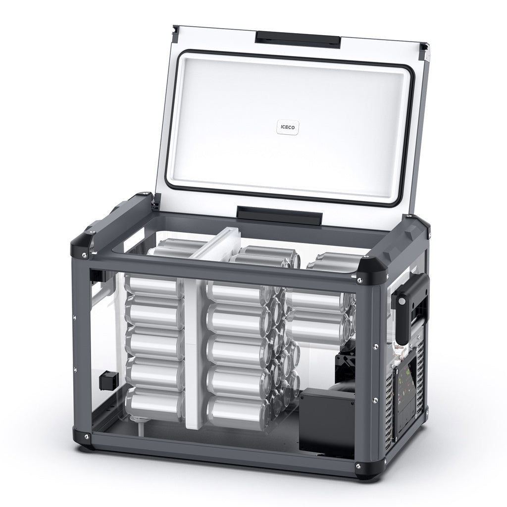 Refrigerateur/Congelateur ICECO 75L Double Compartiments - Gris - BYD Shark 2024+