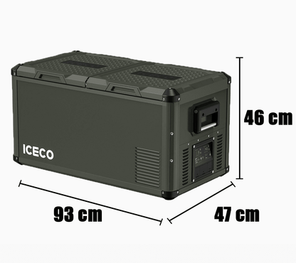 Refrigerateur/Congelateur ICECO 75L Double Compartiments - Gris - BYD Shark 2024+