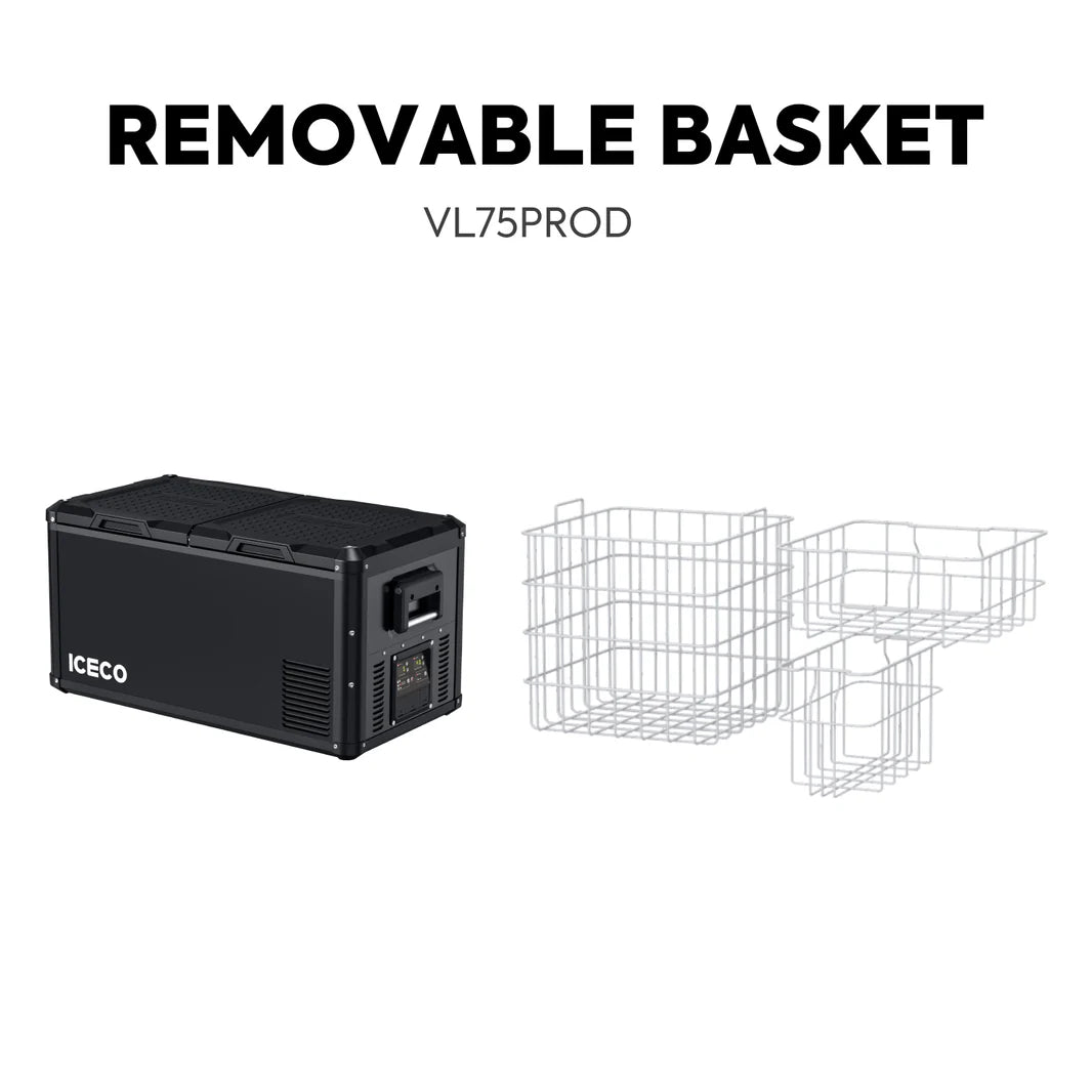 Refrigerateur/Congelateur ICECO 75L Double Compartiments - Gris - BYD Shark 2024+