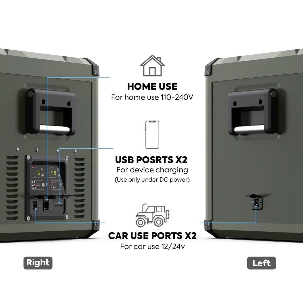 Refrigerateur/Congelateur ICECO 75L Double Compartiments - Vert - BYD Shark 2024+