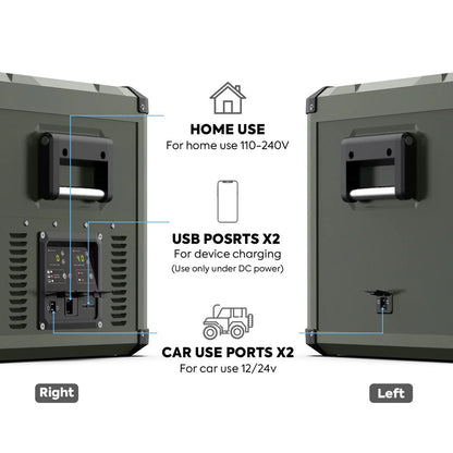 Refrigerateur/Congelateur ICECO 75L Double Compartiments - Vert - BYD Shark 2024+