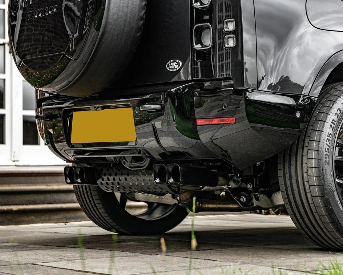 Échappement Quad Gloss Black KAHN pour Defender 110 V8 (2020+) - Defender 110
