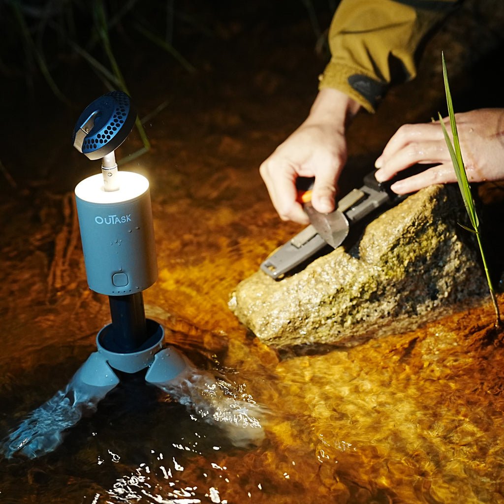 OuTask Lampe Télescopique LED Outdoor 720° - Jaune Désert - BYD Shark 2024+