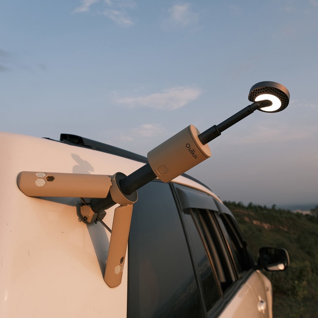 OuTask Lampe Télescopique LED Outdoor 720° - Vert Armée - BYD Shark 2024+