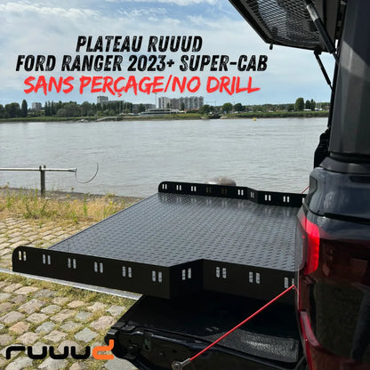 Plateau Coulissant RUUUD Ford Ranger 2023+ SUPER-CAB | Installation Sans Perçage - Ford Ranger/Raptor 2023+