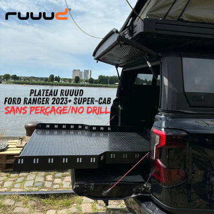 Plateau Coulissant RUUUD Ford Ranger 2023+ SUPER-CAB | Installation Sans Perçage - Ford Ranger/Raptor 2023+