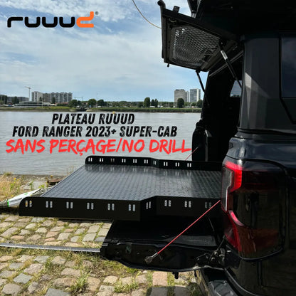 Plateau Coulissant RUUUD Ford Ranger 2023+ SUPER-CAB | Installation Sans Perçage - Ford Ranger/Raptor 2023+