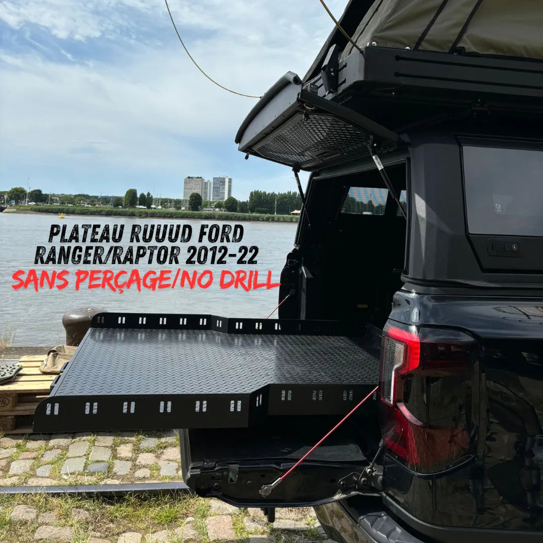 Plateau Coulissant RUUUD Ford Ranger/Raptor 2012 à 2022 (Sans Perçage) - Ford Ranger 2012-2022