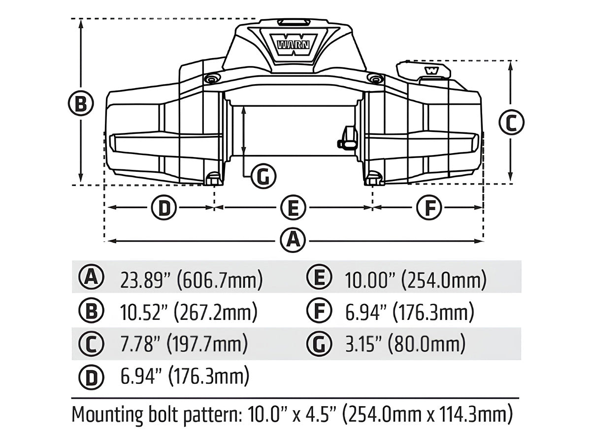 Treuil Warn Zeon XD10-S 4536kg | Corde Synthétique 12V - BYD Shark 2024+