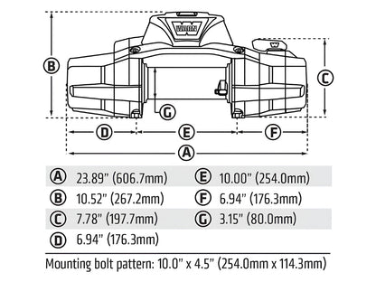 Treuil Warn Zeon XD10-S 4536kg | Corde Synthétique 12V - BYD Shark 2024+