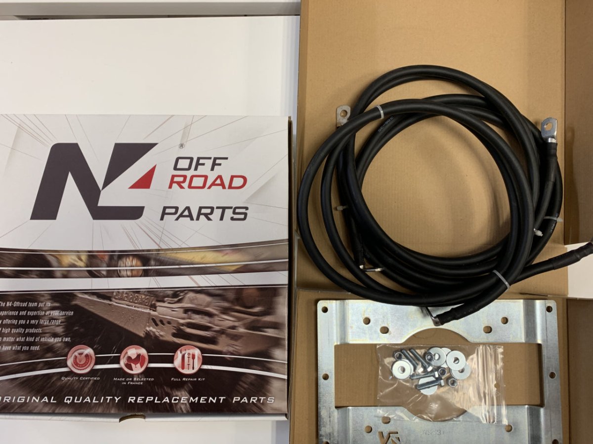 Kit support spécifique de fixation déport 3 mètres pour boitier relais de treuil Warn VR Evo Zeon Tabor N4-Offroad - BYD Shark 2024+