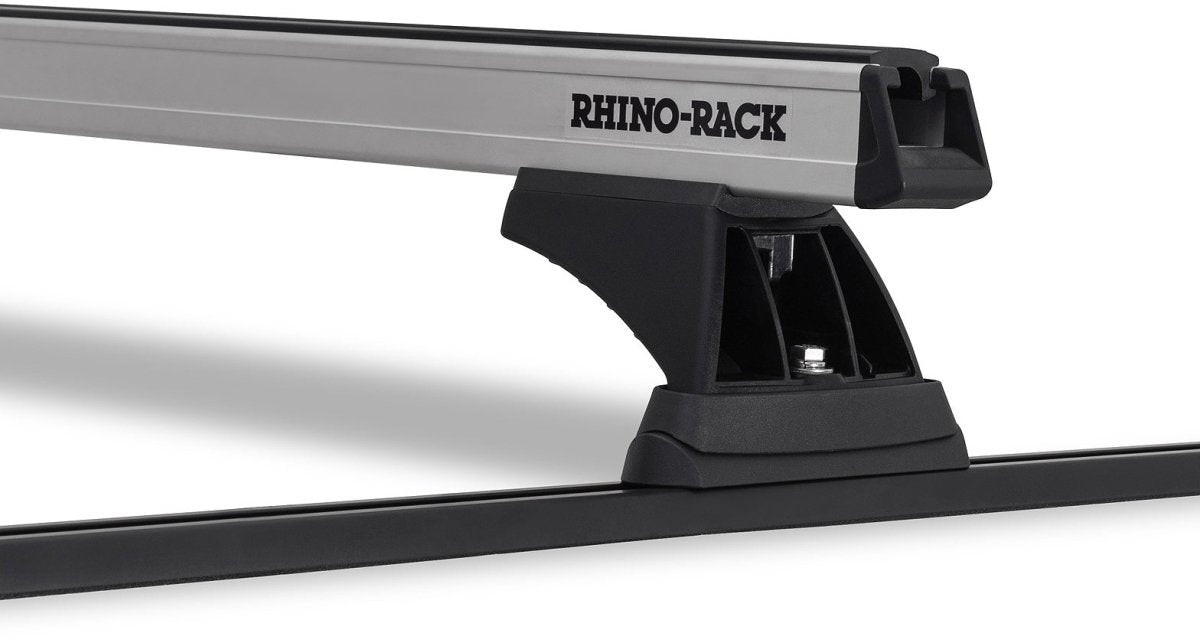 Kit 2 barres de toit noire 1250mm Heavy Duty RCH Trackmount Isuzu D-max TF/R9 1988-2003 - RHINO-RACK -