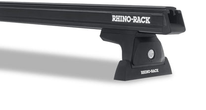 Kit 2 barres de toit noire Heavy Duty 1500mm avec pieds RLT600 Ford Ranger Wildtrak T6/T7/T8 2012-2022 - RHINO-RACK - Ford Ranger 2012-2022