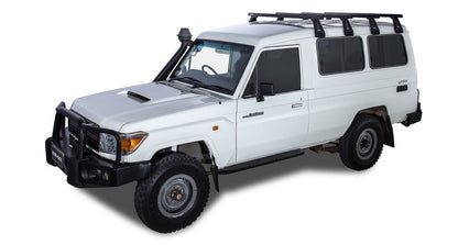 Kit 4 barres de toit noire Heavy Duty 1500mm avec pieds RL210 Toyota Land Cruiser série 78 2007+ - RHINO-RACK - Toyota Land Cruiser 78/79