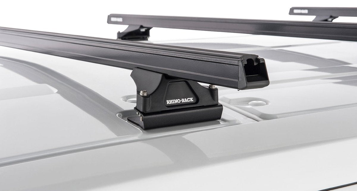 Kit 4 barres de toit noire Heavy Duty 1800mm avce pieds RLTP Ford Transit 2014+ - RHINO-RACK -