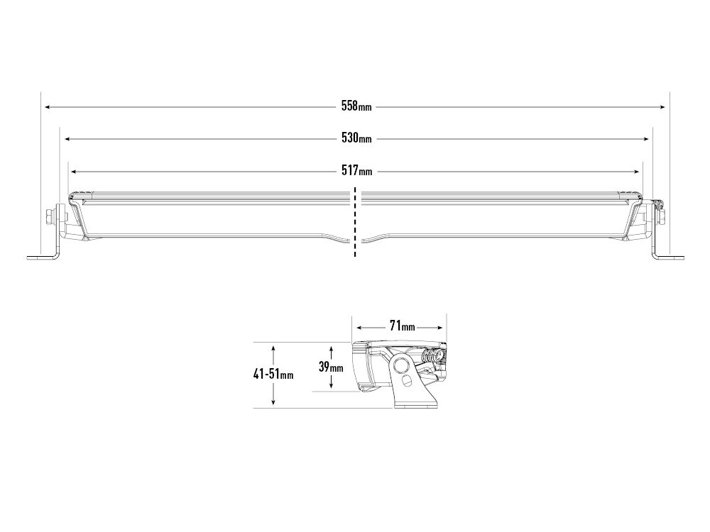 LAZER LAMPS Glide Support Latéral — Barre LED Longue Portée 11500 lm - BYD Shark 2024+