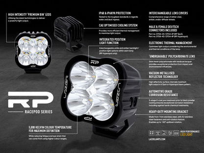 LAZER LAMPS RacePod Spot — Phare LED Compact 8940 lm - BYD Shark 2024+