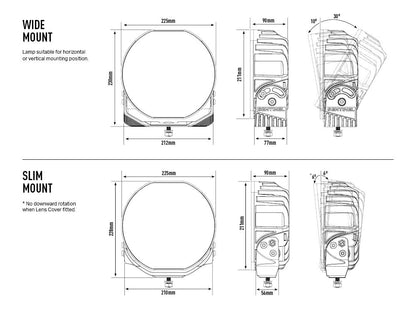 LAZER LAMPS Sentinel 9''- Support Slim — Phare Additionnel LED 9520 lm - BYD Shark 2024+