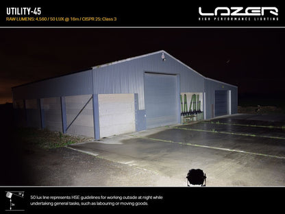 LAZER LAMPS Utility 45 Slimline — Phare de Travail LED 4560 lm - BYD Shark 2024+