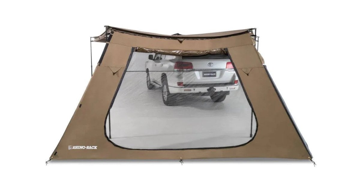 Paroi/mur trapézoïdale avec Porte - Auvent Batwing Compact - RHINO-RACK - Dacia Duster 2010-2023