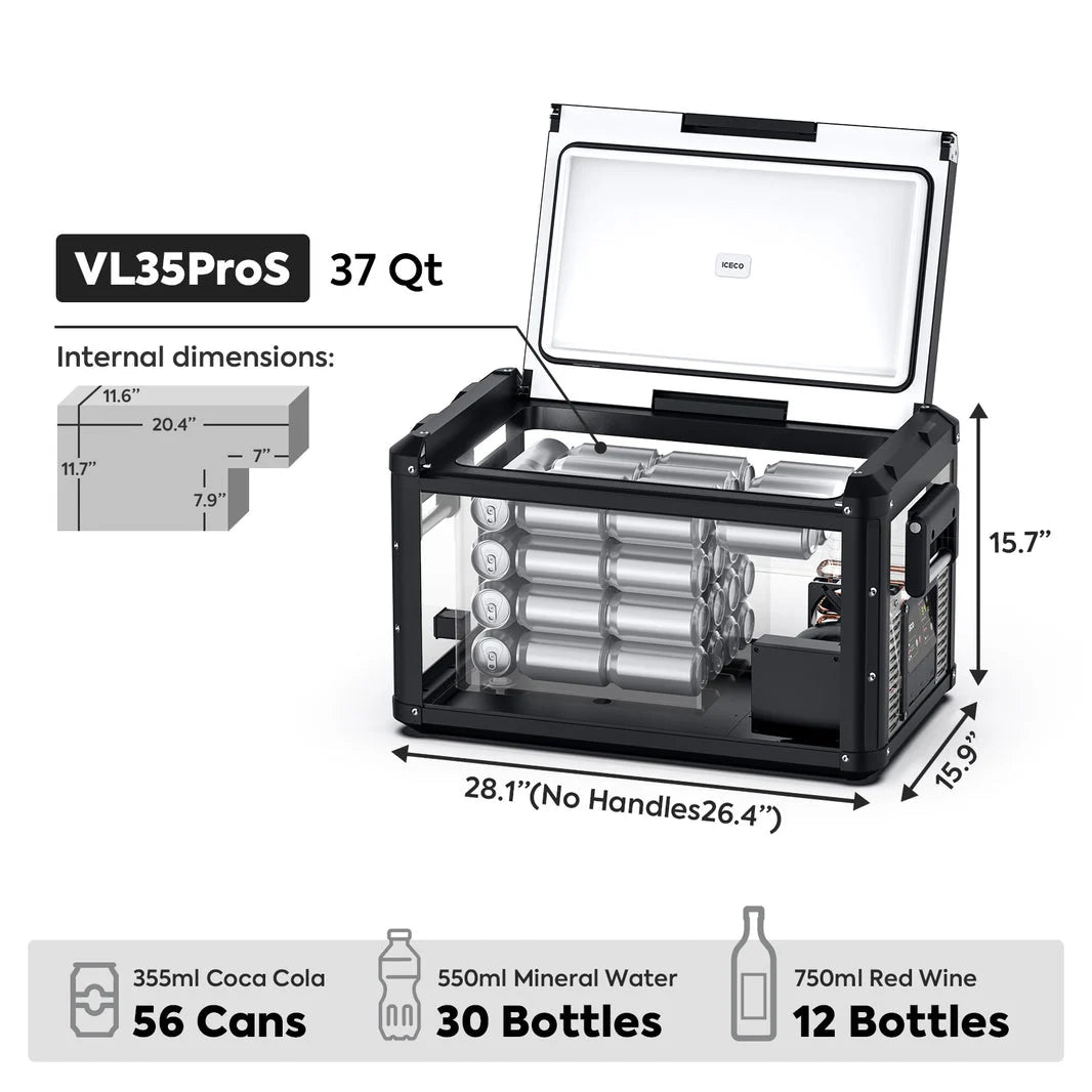 Glacière Compression ICECO VL35ProS 35L Vert Olive - BYD Shark 2024+