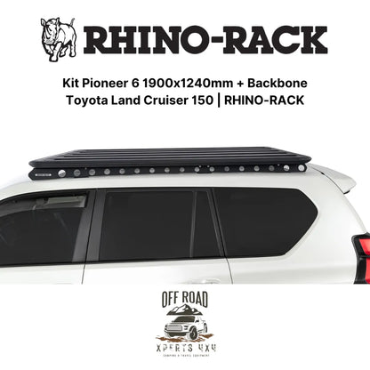 Kit Galerie de Toit 1900x1240mm avec Backbone | Toyota Land Cruiser 150 - RHINO-RACK - Toyota KDJ150/155