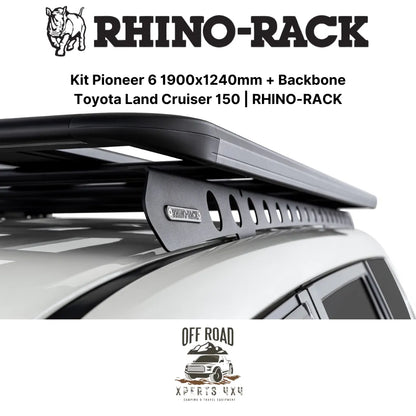Kit Galerie de Toit 1900x1240mm avec Backbone | Toyota Land Cruiser 150 - RHINO-RACK - Toyota KDJ150/155