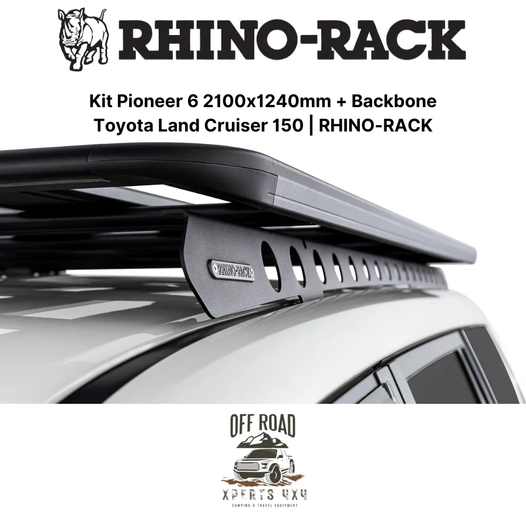 Kit Galerie de Toit 2100x1240mm avec Backbone | Toyota Land Cruiser 150 - RHINO-RACK - Toyota KDJ150/155