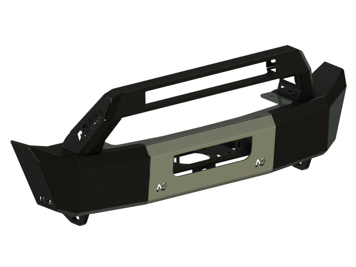 Pare-chocs avant acier Wrangler JL platine treuil intégrée Rebords courts N4-Offroad - Jeep JL