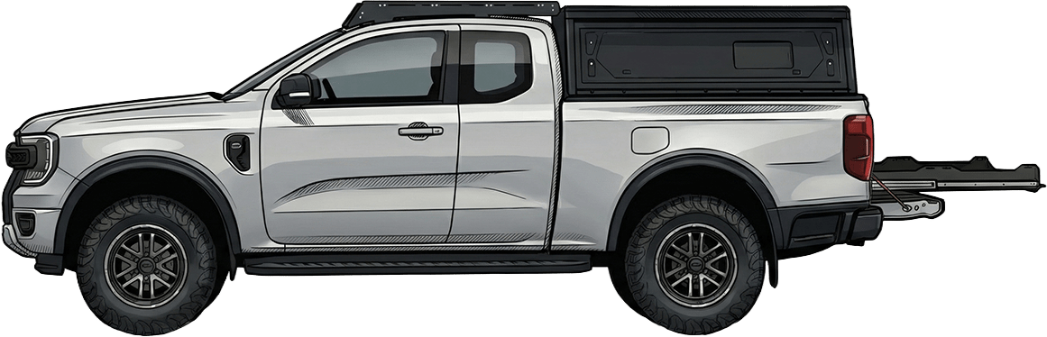 Plateau Coulissant Ford Ranger T6-T8 Extra Cabine Predator Offroad - Ford Ranger 2012-2022