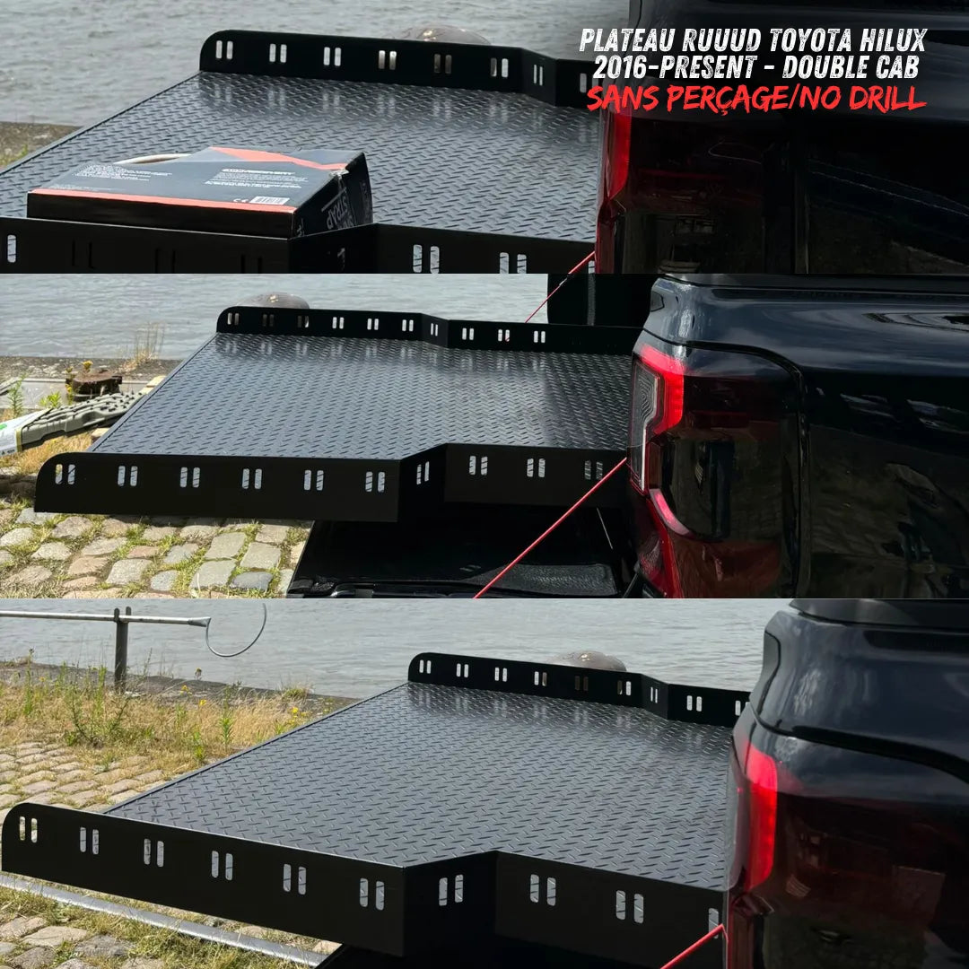 Plateau Coulissant RUUUD Toyota Hilux REVO 2016 a Present Double Cab (Sans Perçage) - Toyota Hilux 2016+