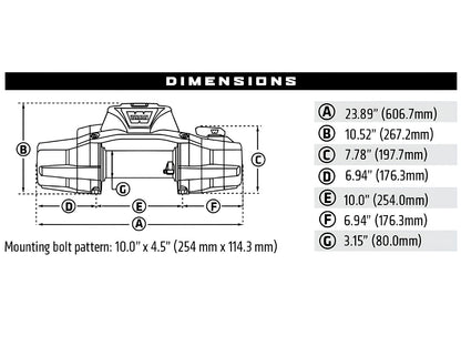 Treuil Warn Zeon XP10S 4.5T 12V | Corde Synthétique & Bluetooth - BYD Shark 2024+